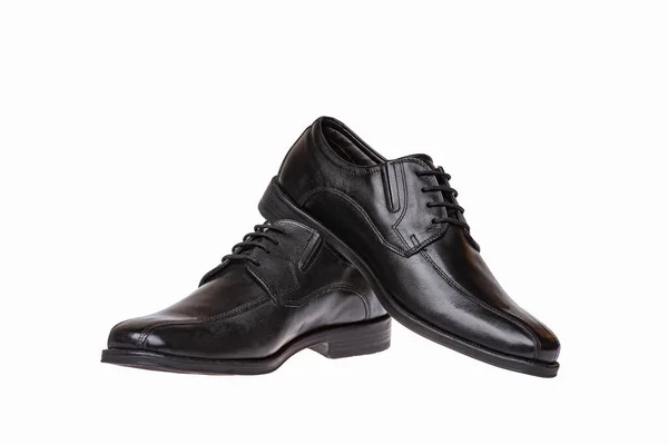 Sapatos Masculinos Couro Preto Noite Para Negócios — Fotografia de Stock