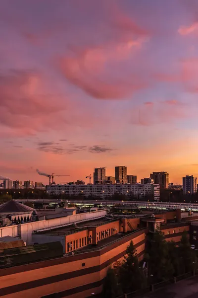 Russia Moscow Molodezhnaya Metro Area Dawn Sunset — Stock Photo, Image