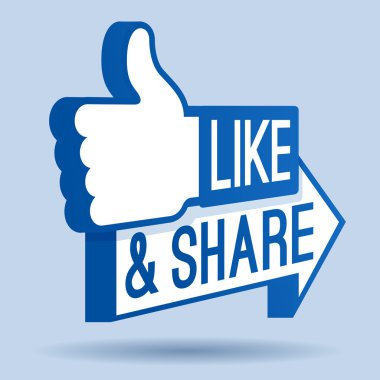 Like and Share Symbol clipart