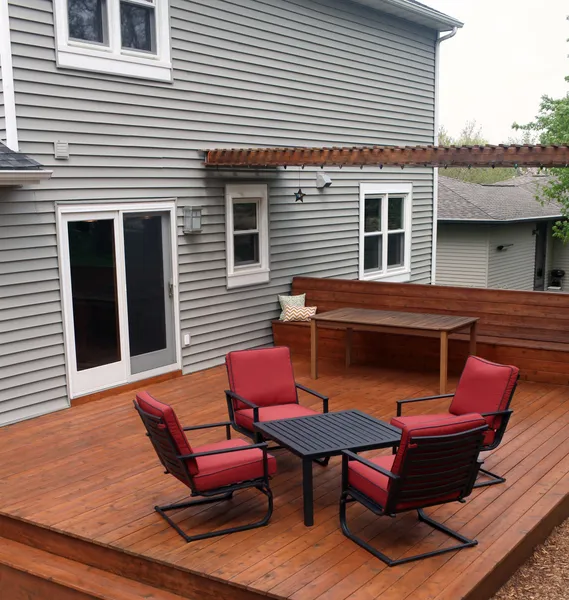 Backyard Deck — Stock Image Backyard Deck Royalty Free Stock Images