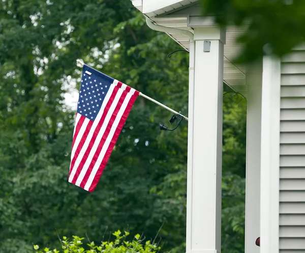 Amerikanska flaggan house — Stockfoto