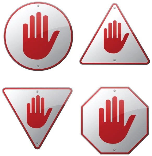 Mise en garde et signes d'avertissement — Image vectorielle
