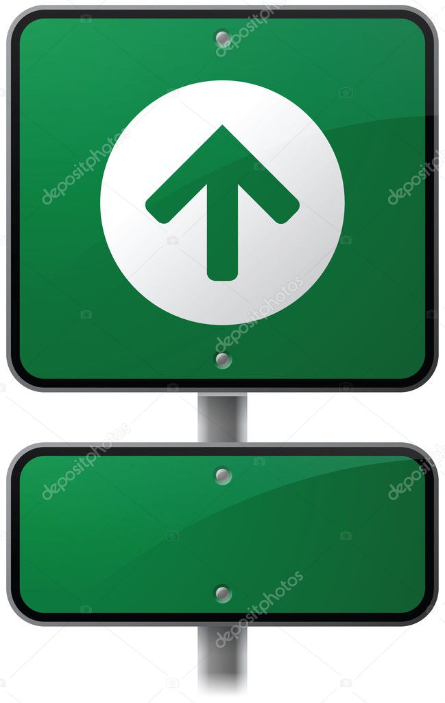 Green Forward Arrow Sign