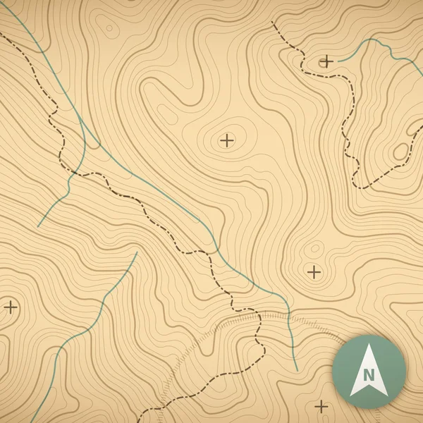 Topographic Map — Stock Vector