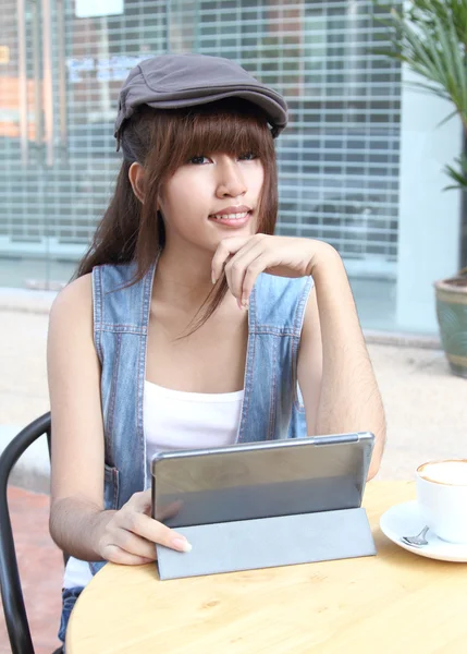 Student en Tablet PC — Stockfoto