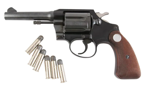 Revolver a odrážky — Stock fotografie