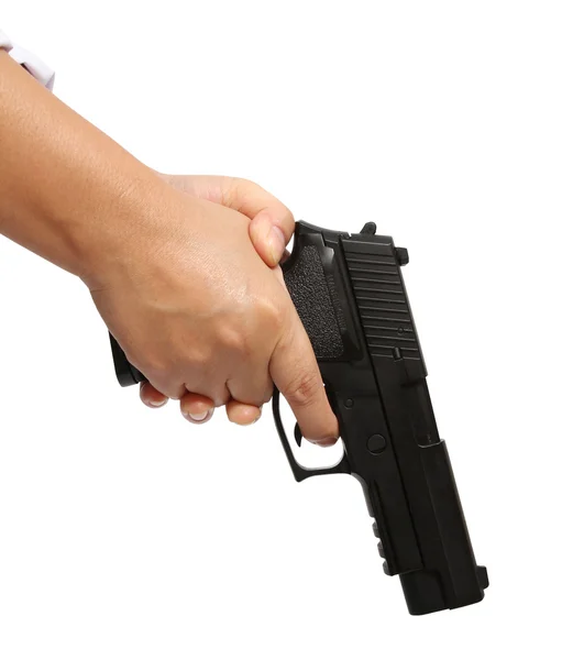 Hand and gun — Stock Photo, Image