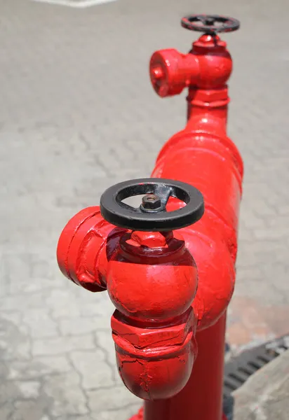 Röd brandpost — Stockfoto
