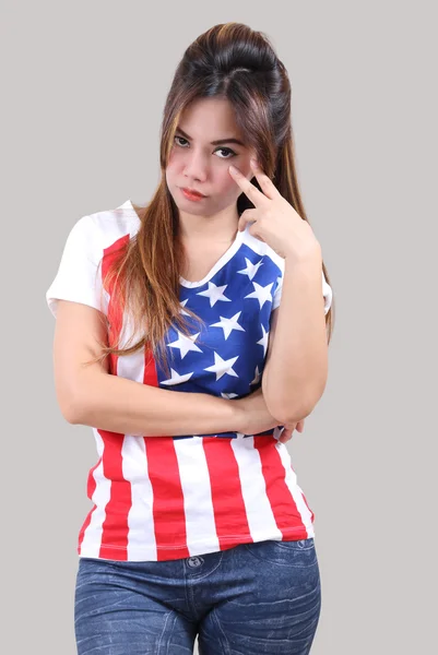 American flag t-shirt — Stock Photo, Image