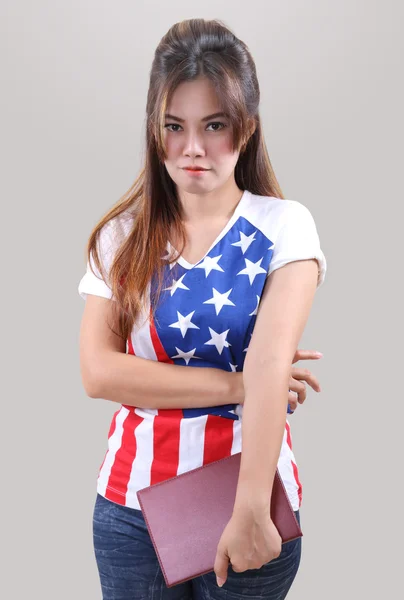 Amerikan bayrağı t-shirt — Stok fotoğraf