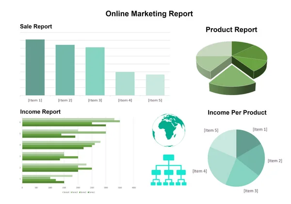 Image of business online marketing report with statistic and graph paperwork for ecommerce white background