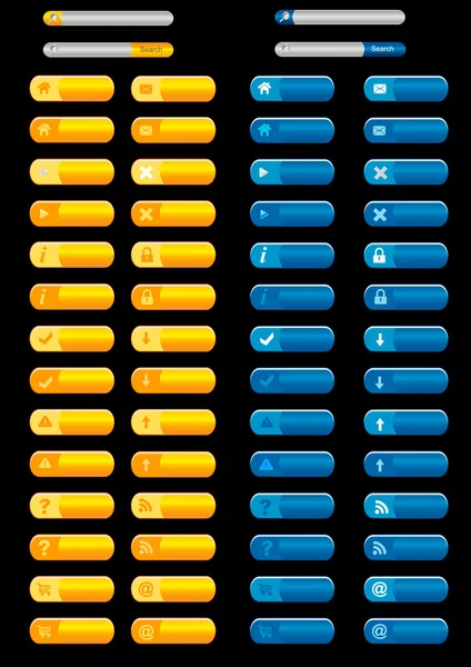Web ボタン コレクション — ストックベクタ