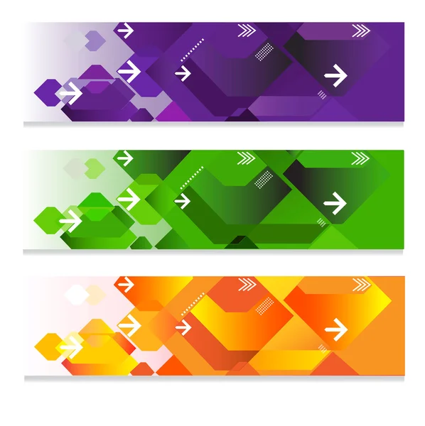 Geometric web headers — Stock Vector