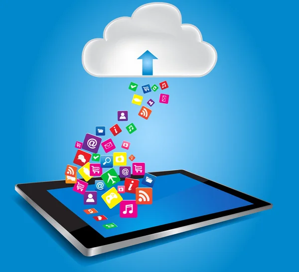 Cloud computing-concept — Stockvector