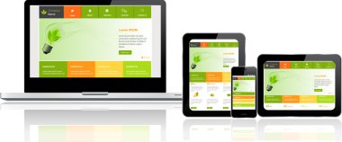 birden fazla cihaz üzerinde web sitesi şablonu