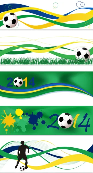 Bannières de football — Image vectorielle