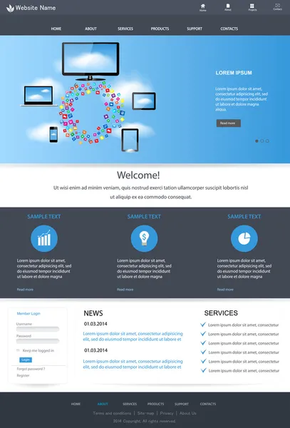 Responsieve web ontwerp — Stockvector