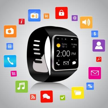 smartwatch ve uygulama simgeleri