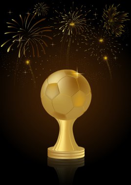 soyut altın futbol kupa