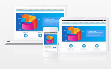 birden fazla cihaz üzerinde web sitesi şablonu