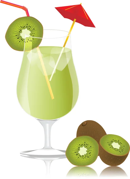 Succo di kiwi — Vettoriale Stock