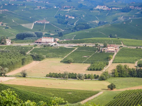 Kilátás Vidéki Oldalra Barolo Közelében Piemonte Olaszország — Stock Fotó