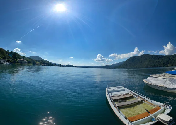 Paisagem Lago Orta Piemonte Itália — Fotografia de Stock