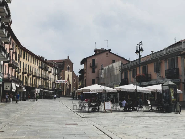 Blick Auf Die Straßen Der Stadt Saluzzo Piemont Italien — Stockfoto