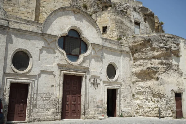 Iglesia San Pietro Barisano Matera Basilicata Italia — Foto de Stock