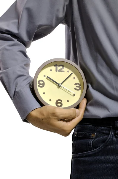 Holding Clock — Stock Photo, Image