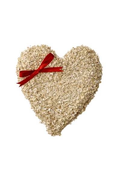 Heart Shape Oatmeal — Stock Photo, Image