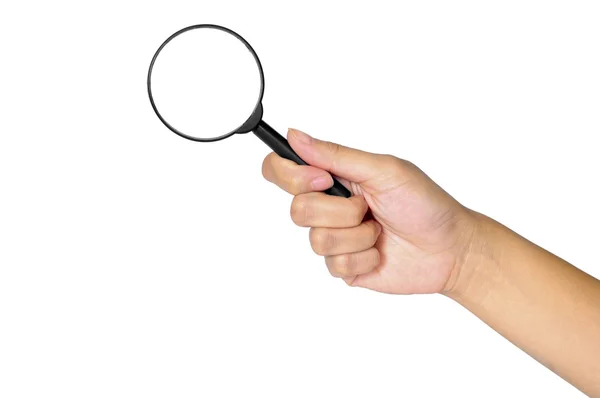 Hand With Magnifying Glass — Stock Photo, Image