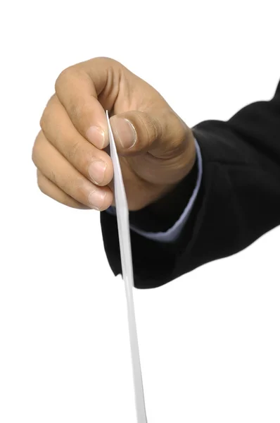 Hand Putting Voting Ballot — Stock Photo, Image