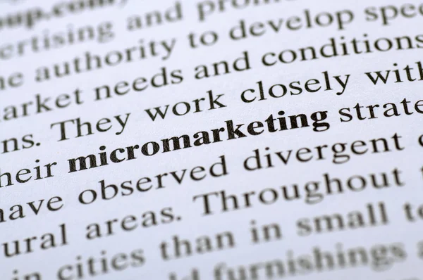 Micromarketing kelime — Stok fotoğraf