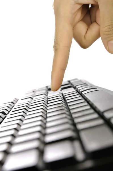 Hand Typing Keyboard — Stock Photo, Image