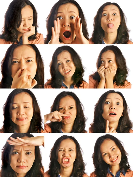 Set Of Woman Expression — Stock Photo, Image