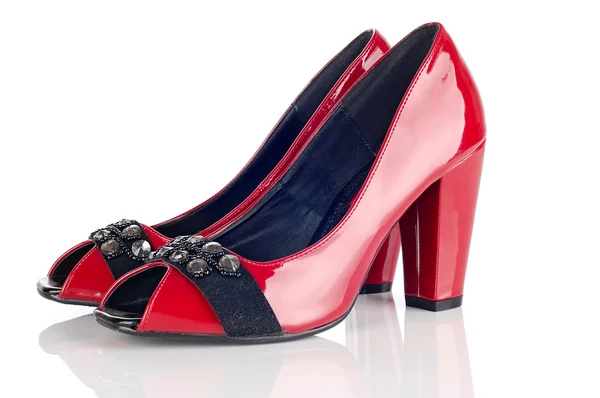 Coppia di Scarpe Rosse Donna — Foto Stock