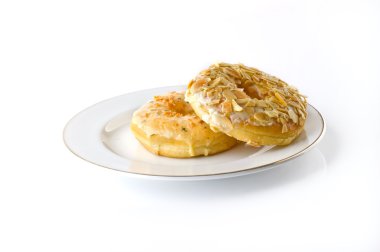 plaka üzerinde iki çörek