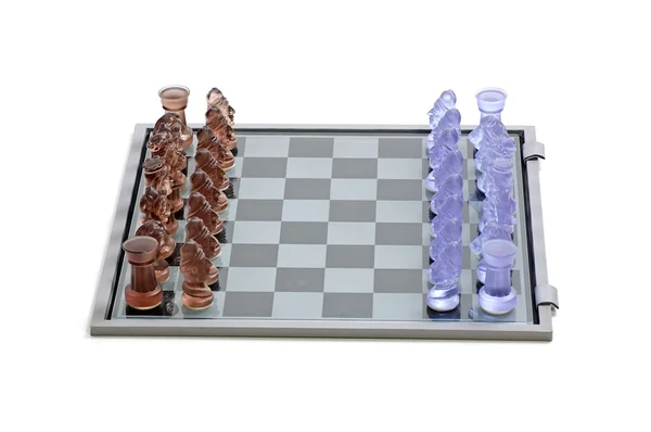 Gotowy do gry szachownicy — Zdjęcie stockowe