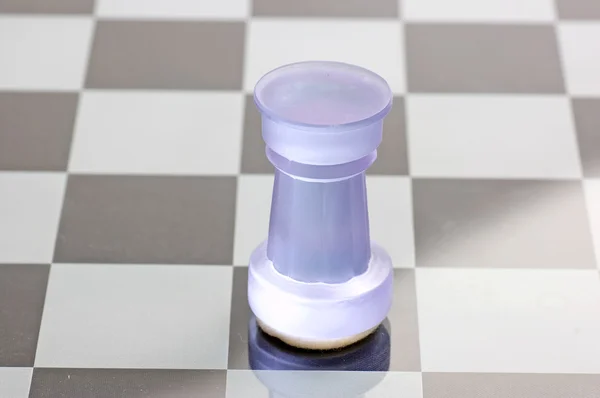 Biała Wieża figura szachowa — Zdjęcie stockowe