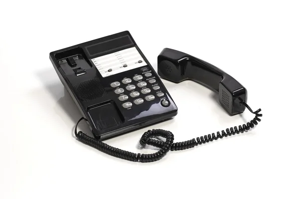 Telefon biuro czarny — Zdjęcie stockowe