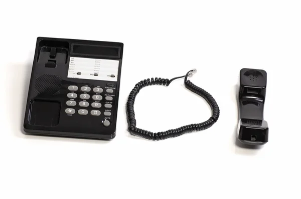 Telefone preto do escritório — Fotografia de Stock