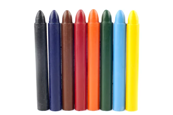 Eight Wax Crayons — Stock Photo, Image