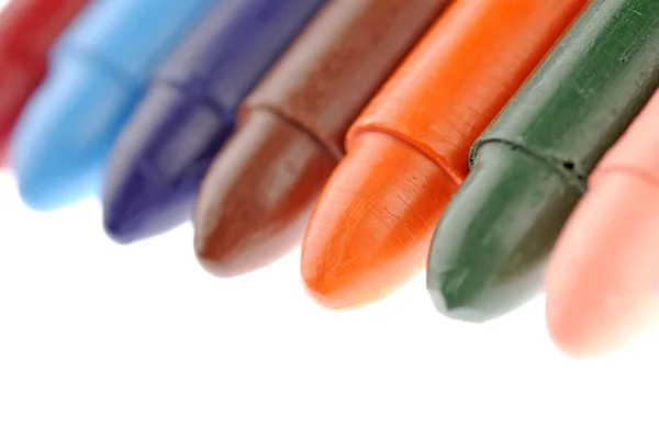 Επτά μολύβια χρωματισμένο κερί — Stockfoto