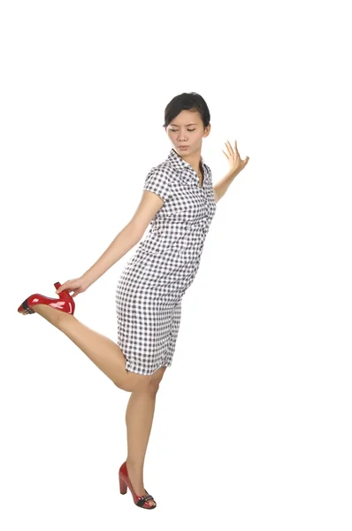 Full Body Portrait of Beautiful Asian Woman — Stock Photo, Image