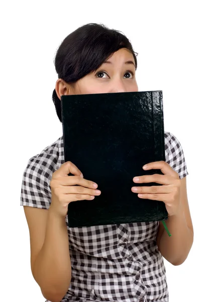 Woman Hold Book — Stock Photo, Image