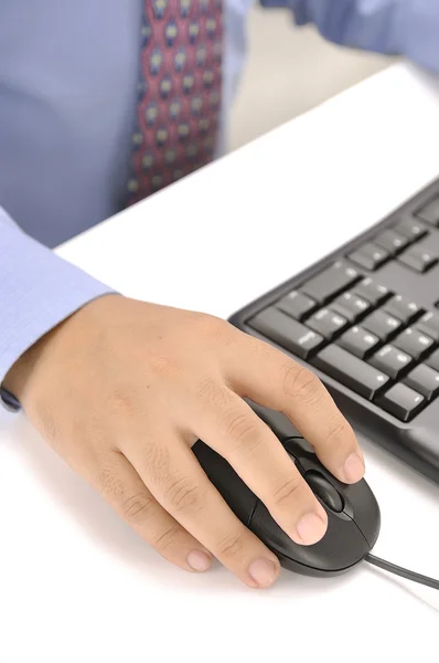 Hand Holding A Mouse — Stock Photo, Image