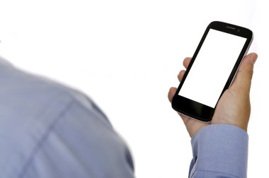 iş adamı holding smartphone