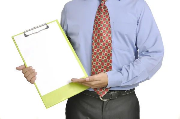 Businessman Holding Clipboard — Stock Photo, Image