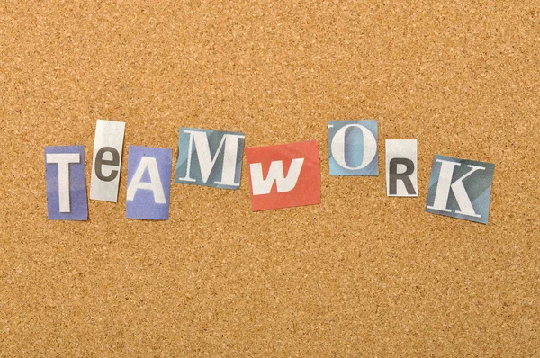 Teamwork Word Made From Newspaper Letter — Stock Photo, Image